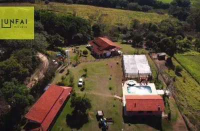 Chácara com 3 dormitórios à venda, 25800 m² por r$ 1.600.000,00 - jundiacanga - araçoiaba da serra/sp