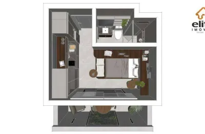 Studio com 1 dormitório à venda, 13 m² por r$ 234.998,40 - bigorrilho - curitiba/pr