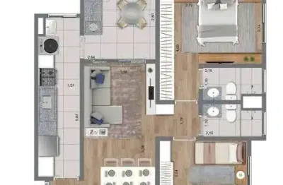 Apartamento com 2 quartos à venda na Avenida Reynaldo de Porcari, 797, Medeiros, Jundiaí
