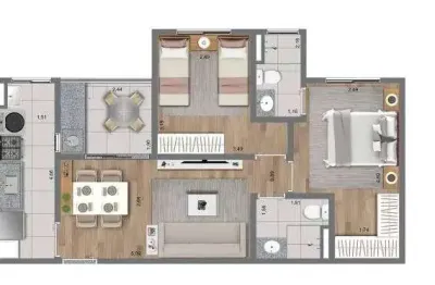 Apartamento com 2 quartos à venda na Avenida Reynaldo de Porcari, 797, Medeiros, Jundiaí