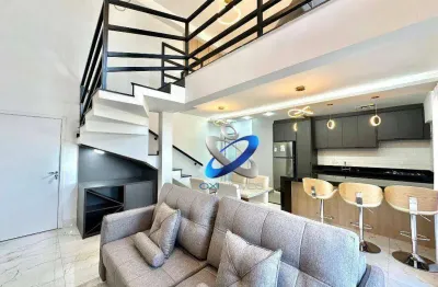 Apartamento duplex mobiliado com 1 dormitório à venda, 94 m² por r$ 1.150.000 - parque residencial aquarius - são josé dos campos/sp