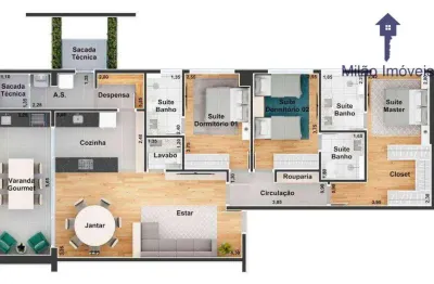 Apartamento 3 suítes à venda, 112 m² - jk boa vista - além ponte - sorocaba/sp