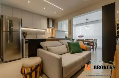 Apartamento com 64 m², 2 dormitórios, sendo 1 suíte, sala para 2 ambientes, 1 vaga