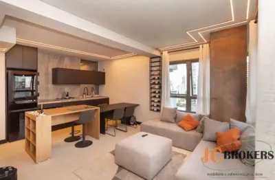 Apartamento duplex com 73m² de área útil,  2 dormitórios sendo 1 suíte com banheira, 1 vaga