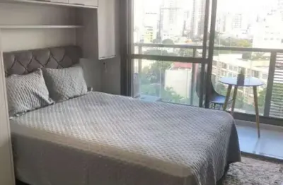 Studio com 25 m², mobiliado, 1 dormitório com ar condicionado  varanda