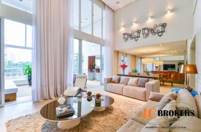 Apartamento com 293 m², 4 suítes, amplo living para 2 ambientes, varanda gourmet, 4 vagas