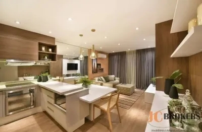 Apartamento mobiliado com 68 m², living, 1 suíte, 2 vagas
