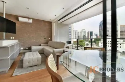 Apartamento mobiliado com 62m² de área útil, 1 dormitório, 2 vagas