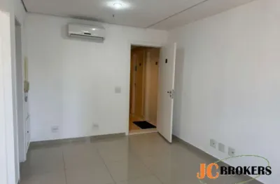 Escritório com 37 m², duas salas com ar condicionado, varanda, 1 vaga