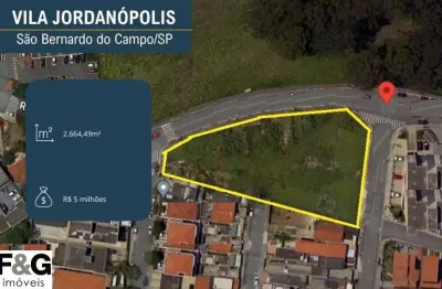 Terreno à venda no jordanópolis, são bernardo do campo  por r$ 4.990.000