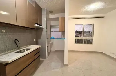 Apartamento para locação c/ 2 quartos, cozinha com armários, cond. doce lar bella colonia