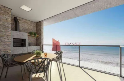 Venda: apartamento alto padrão com 3 suítes de frente para o mar na praia brava em itajaí.