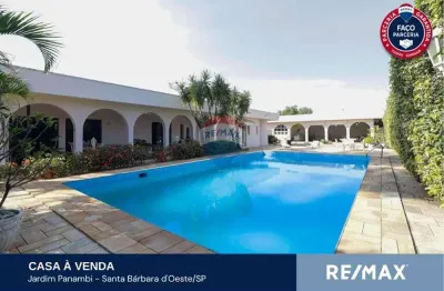 Casa térrea à venda jardim panambi com 6 quartos, sendo 2 suítes - santa bárbara d'oeste -sp - 652,48m² área útil - por r$ 3.437.000,00