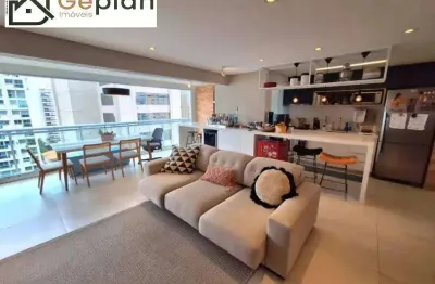 Excelente apartamento, 1 dormitório, sendo 1 suíte 2 vagas, 74m