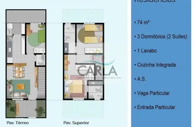 Sobrado com 3 dorms, jardim primavera, guarujá - r$ 350 mil, cod: 661