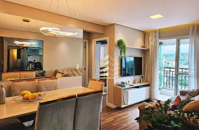 Apartamento mobiliado com 2 dormitórios à venda, 58 m² por r$ 470.000 - vila galvão - guarulhos/sp