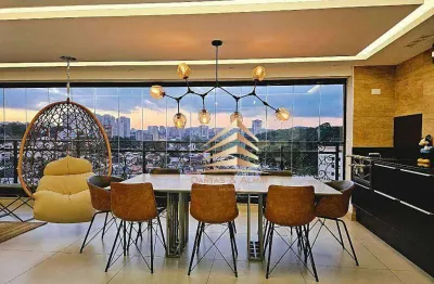 Apartamento mobiliado à venda no edifício barcelona com 3 quartos 2 vagas em frente ao bosque maia