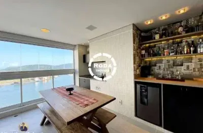 Viva com luxo e conforto em santos-sp: apartamento de 3 quartos na ponta da praia com vista marina!