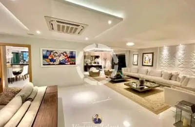 Apartamento de luxo na ponta da praia: 4 quartos, 4 suítes, 3 salas, 6 banheiros, 4 vagas de garagem e 488m² na residencial golden palace em santos-sp.