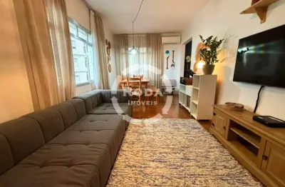 Apartamento vista mar com dependência à venda em santos-sp, 2 quartos, 2 salas, 2 banheiros, 1 vaga de garagem, 92,00 m².