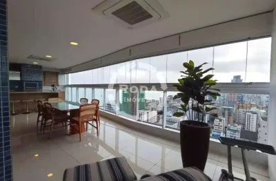 Residencial manihi - apartamento de alto padrão com 4 suítes na aparecida, santos-sp com 255m² e 3 vagas de garagem.