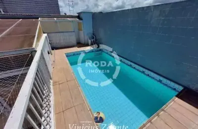 Cobertura à venda em santos-sp, bairro aparecida: 5 quartos, 1 suíte, 2 salas, 4 banheiros, 2 vagas, 256m². imperdível!
