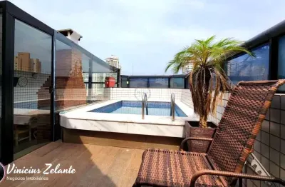 Luxuosa cobertura à venda em santos-sp, ponta da praia: 4 quartos, 1 suíte, 3 salas, 4 banheiros, 2 vagas de garagem, 255,00 m².