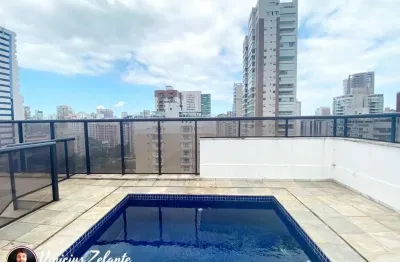 Imperdível cobertura à venda em santos-sp, bairro boqueirão: 3 quartos, 3 suítes, 3 salas, 4 banheiros, 3 vagas, 306m².