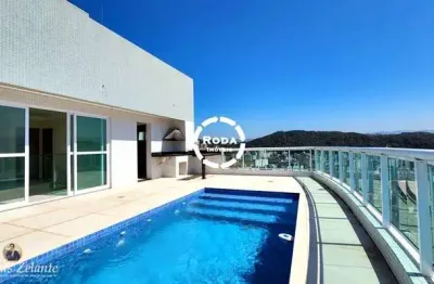 Cobertura de luxo no gonzaga: 4 quartos, 4 suítes, 3 salas, 5 banheiros, 4 vagas de garagem, 278m² - residencial privilege gonzaga.