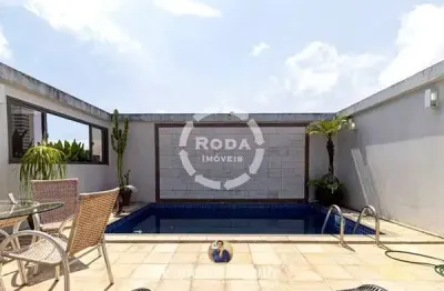 Cobertura de luxo à venda em santos-sp, bairro ponta da praia. 3 quartos, 3 suítes, 3 salas, 6 banheiros, 4 vagas de garagem, 372m².