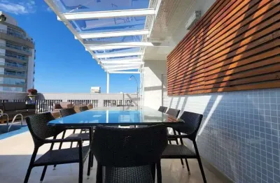 Cobertura de luxo no Gonzaga, Santos-SP: 3 quartos, 3 suítes, 3 salas, 6 banheiros, 4 vagas, 450m²!