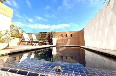 Cobertura  com 4 quartos e 2 suítes na pompéia, santos-sp: 323m², 3 salas, 6 banheiros e 3 vagas de garagem