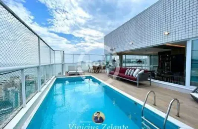 Castell due piazze - cobertura de luxo à venda em santos-sp, bairro gonzaga: 4 quartos, 3 suítes, 3 salas, 7 banheiros, 5 vagas de garagem, 450m² de área