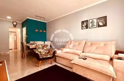 Apartamento à venda em santos-sp, marapé: 2 quartos, 2 salas, 1 banheiro, vaga demarcada e fechada.