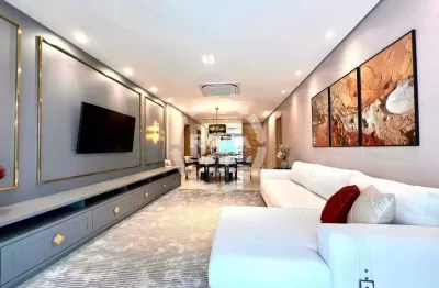 Luxuoso apartamento à venda em santos-sp na ponta da praia: 3 quartos, 3 suítes, 3 salas, 5 banheiros, 3 vagas de garagem, 185m² - golden village residence