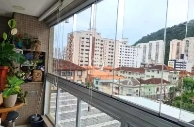 Apartamento à venda em santos-sp, marapé: 2 quartos, 2 suítes, 2 salas, 1 banheiro, 1 vaga, 77m² de área. imperdível!