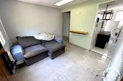Apartamento para locação em santos-sp, bairro aparecida: 2 quartos, 2 salas, 1 banheiro, 1 vaga de garagem, 53,00 m².