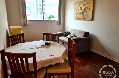 Apartamento para locação no boqueirão, santos-sp: 1 quarto, 2 salas, 2 banheiros, 1 vaga de garagem, 93 m² de área.