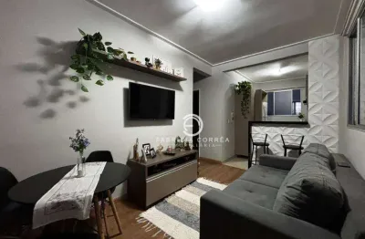 Apartamento disponível para venda com acabamento clean e boa ventilação.
