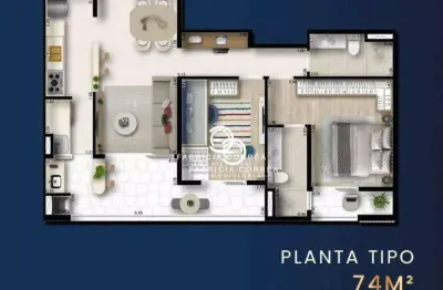 Apartamento com 2 dormitórios à venda, 74 m² por r$ 596.498 - jardim das nações - taubaté/sp