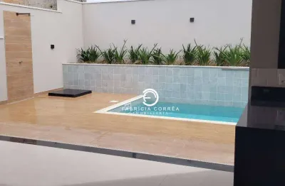 Sobrado moderno com 4 suítes, energia solar e piscina