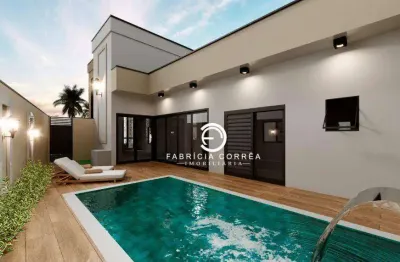 Casa de alto padrão em condomínio fechado com acabamento premium