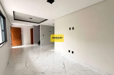 Sobrado novo com 2 suítes e terraço gourmet à venda – 91m² – parque das nações, santo andré