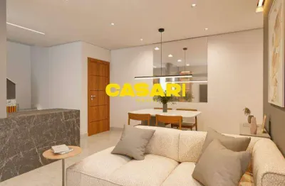 Cobertura com 2 dormitórios à venda, 119 m² - campestre - santo andré/sp