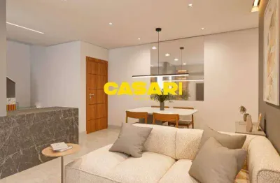 Cobertura com 2 dormitórios à venda, 119 m² - campestre - santo andré/sp