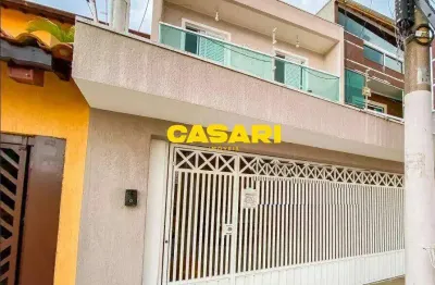Sobrado com 4 dormitórios à venda, 340 m² - vila scarpelli - santo andré/sp
