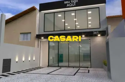 Salão para alugar, 300 m²- vila bastos - santo andré/sp