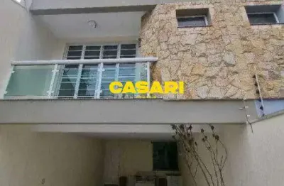 Sobrado com 4 dormitórios à venda, 268 m²- vila boa vista - santo andré/sp