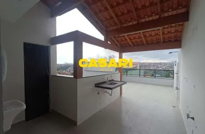 Cobertura com 2 dormitórios à venda, 120 m²- jardim das maravilhas - santo andré/sp