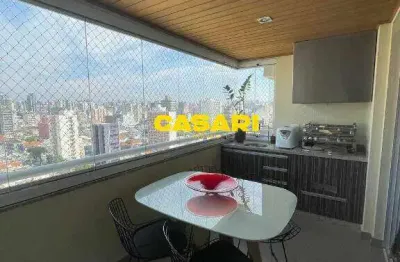 Apartamento 3 suítes mobiliado – 128 m² centro, santo andré/sp